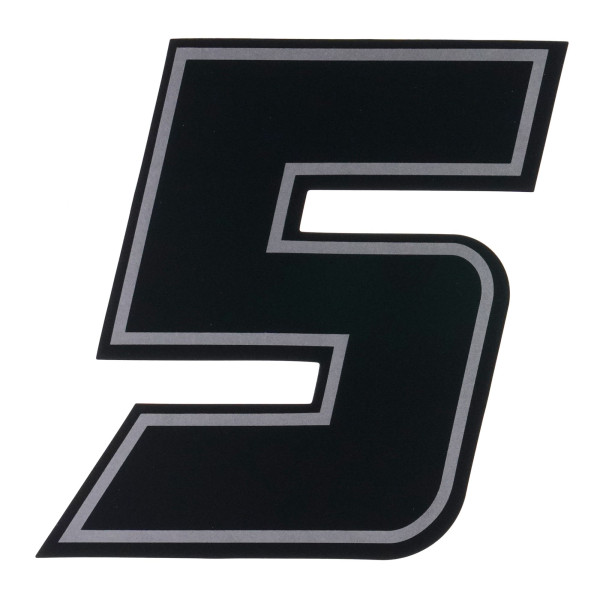 bike it Bike it deluxe 4 inch race numbers black - #5